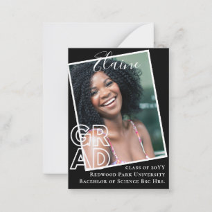 BUDGET Grad PHOTO Faire-part Invitation de Merci