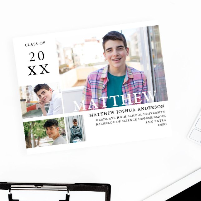 Budget Graduate Modern Stylish 4 Foto Ankündigung  Flyer (Von Creator hochgeladen)