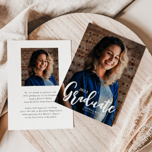 Budget Graduate Script 2 Foto Abschluss Card