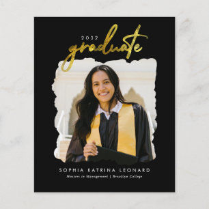 Budget Graduate Script Gold Foto Abschluss