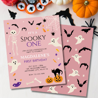 Budget-Grauen-Einer 1. Halloween-Geburtstag-Rosa