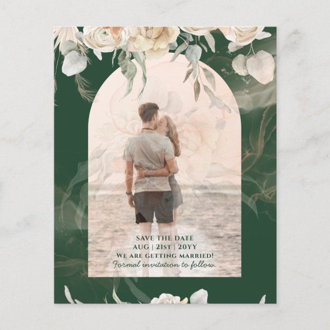 BUDGET Green BOHO Terracotta Florenz Hochzeit Flyer (Vorne)