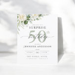 Budget Green Floral Überraschung Geburtstagseinlad Flyer<br><div class="desc">Feiern Sie stilvoll mit einer eleganten, grauen und grünen Blumenüberraschung Geburtstagseinladung. Dieses elegante Design besticht durch sanfte Grautöne und üppig grüne Blumen, die ein ruhiges und dennoch festliches Ambiente schaffen. Die zarten Blumenakzente sorgen für eine Touch von Naturschönheiten, während die moderne Gestaltung sie elegant behalte. Ideal für die Ausrichtung eines...</div>