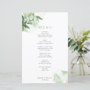 BUDGET Green Gold Wedding Menü