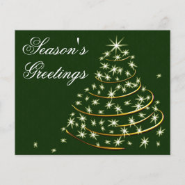 Budget Green Gold Weihnachtsbaum Weihnachtskarte