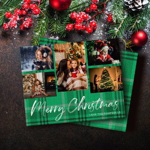 Budget Green Kariert 5 Foto Frohe Weihnachten