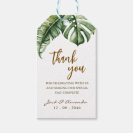 Budget Green Leaf Boho Greenery Gastgeschenk Hochz Geschenkanhänger