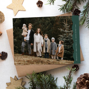 Budget Green Modern Wavy Zwei Fotos Weihnachten