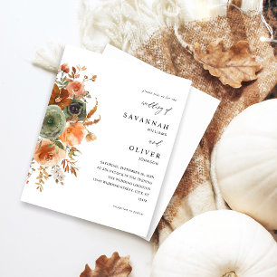 Budget Green & Terra Cotta Floral Wedding