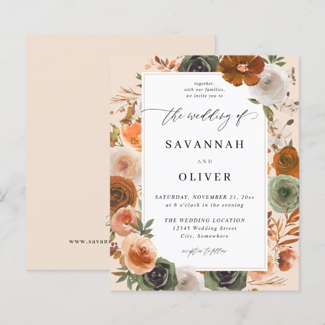 Budget Green & Terra Cotta Floral Wedding S2 - BGE (Vorne/Hinten)