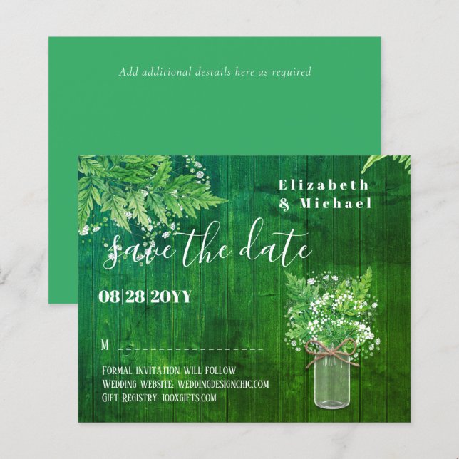 BUDGET Greenerity Rett Dates Ferns Monochromatisch (Vorne/Hinten)