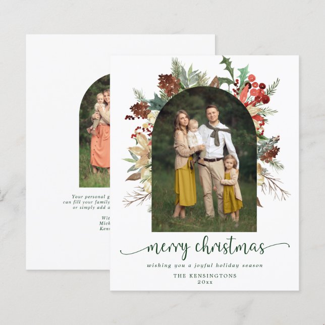 BUDGET Greenery Arch Frohe Weihnachten Foto (Vorne/Hinten)