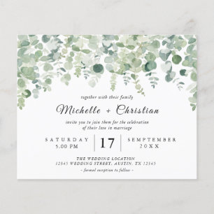 Budget Greenery Botanic Eucaliptus Wedding