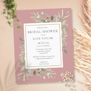 Budget Greenery Dusty Rose Brautparty laden