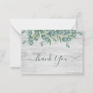 Budget Greenery Eucalyptus Wedding Vielen Dank Mitteilungskarte