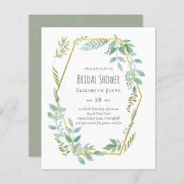 Budget Greenery Wedding Einladung