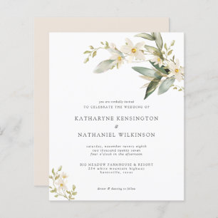 Budget Greenery Wedding Einladung