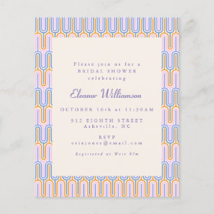 Budget Groovy Periwinkle-Brautjungfern-Einladung