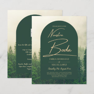 BUDGET Grünwald Pine Trees Wedding BODA EINLADEN