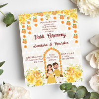 Budget Haldi indische Hochzeitsvorlage