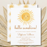 Budget Hallo Sunshine Boho Kinderdusche Einladung<br><div class="desc">Diese niedliche preisgünstige Baby Dusche ist mit einer Aquarellsonne dekoriert und sagt Hallo Sunshine! Ideal für eine geschlechtsneutrale Babydusche. Einfach anpassbar. Weil wir unsere Kunstwerke erstellen,  werden Sie dieses exakte Bild von anderen Designern nicht finden. Original Wasserfarbe © Michele Davies.</div>