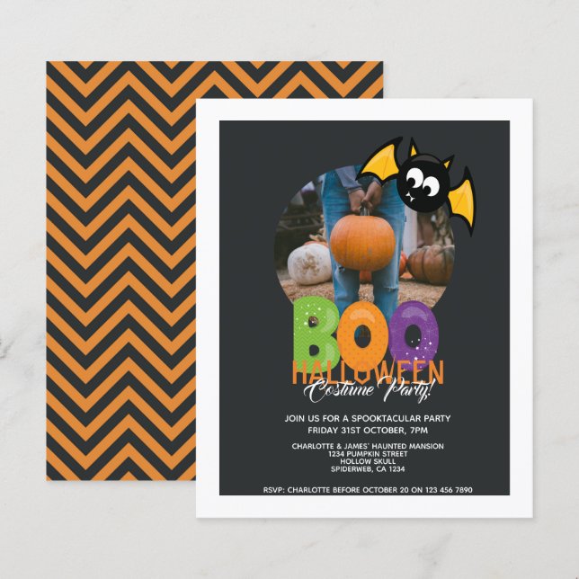 BUDGET Halloween-Party Bound Bat Personalisiert (Vorne/Hinten)