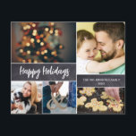 Budget Happy Holidays Familie Foto Collage 2023<br><div class="desc">Mit der Einführung unserer Budget Happy Holidays Family Foto Collage 2023 Karten! Erschaffen Sie einen herzlichen und personalisierten Urlaub mit Ihren Lieblings-Fotos. Passen Sie diese einfach zu bedienende Vorlage an, indem Sie fünf Ihrer hochgeschätzten Bilder auswählen und arrangieren. Fügen Sie Ihren Familiennamen, das aktuelle Jahr, einen besonderen Gruß auf der...</div>