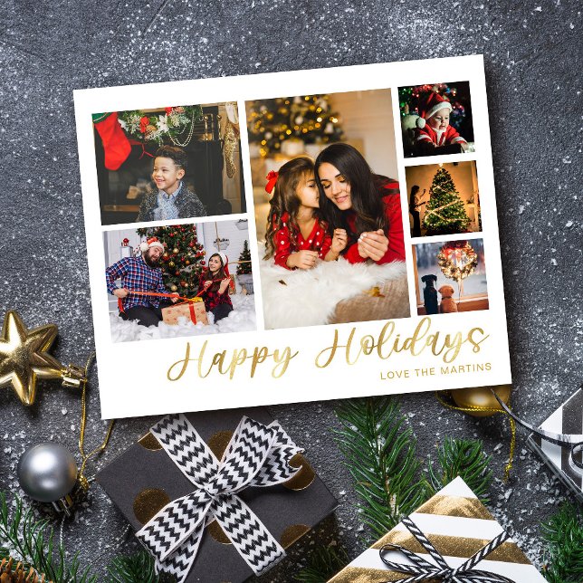 Budget Happy Holidays Gold 6 Foto Flyer (Von Creator hochgeladen)