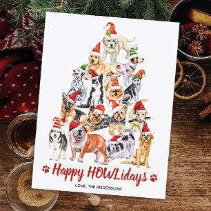 Budget Happy HOWLidays Hund über Weihnachtskarte