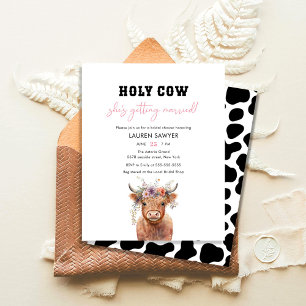Budget Heilige Kuh Western Cowgirl Brautparty Flyer
