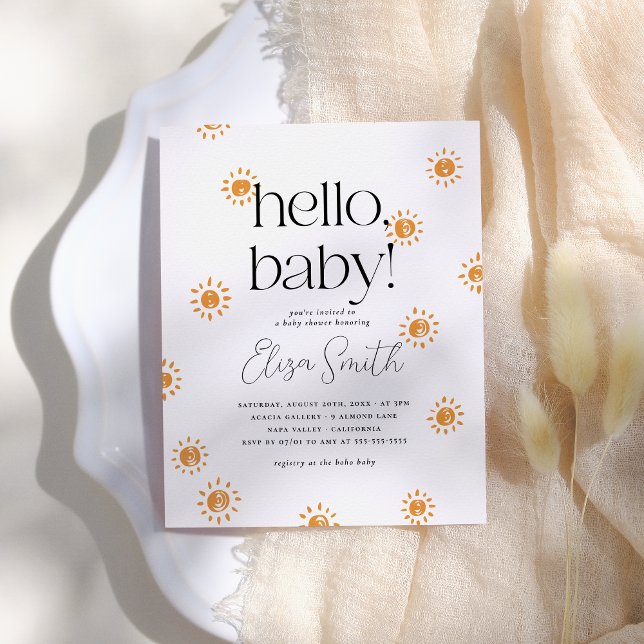 Budget Hello Baby Boho Sunshine Baby Dusche (Von Creator hochgeladen)