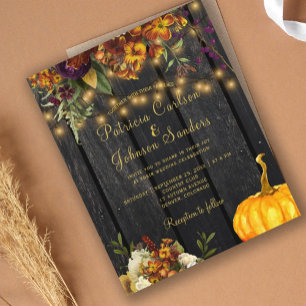 BUDGET Herbst-Blumen-Hochzeitsscheune Holz-Einladu