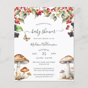Budget Herbst Wald Pilz Baby Shower 