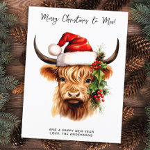 Budget Highland Cow Frohe Weihnachten zu MOO Urlau