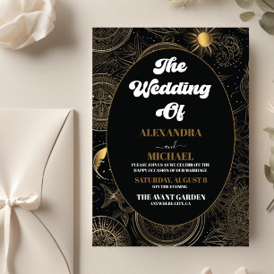 Budget Himmelsbraut Schwarze Gold Hochzeit Flyer