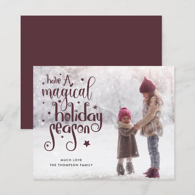 Budget Hinzufügen Foto Magical Holiday Weihnachten (Vorne/Hinten)