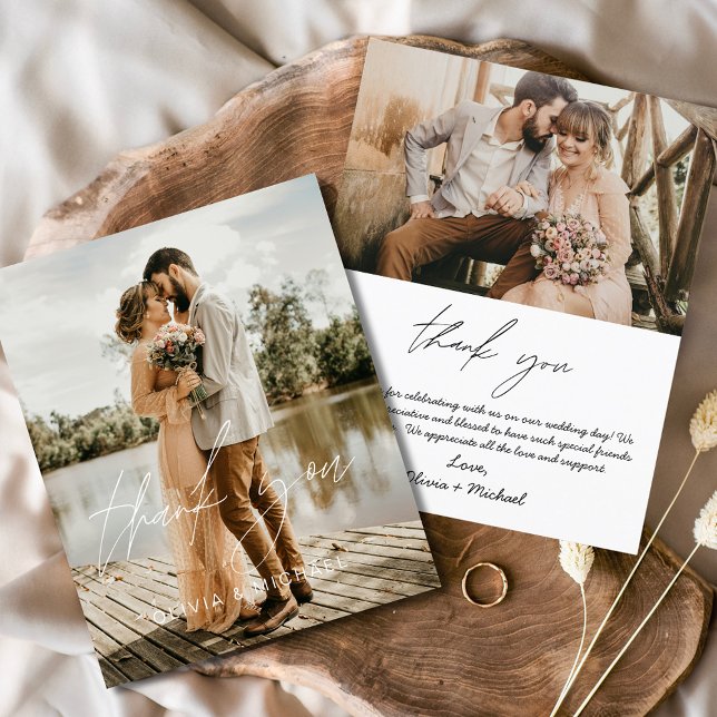 Budget Hochzeit 2 Fotos Danke Karten (Von Creator hochgeladen)