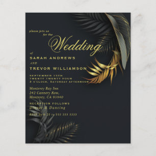 Budget Hochzeit Atemberaubend Schwarz und Gold Fer