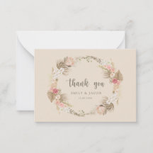 Budget Hochzeit Boho Blumenkranz danke Ihnen