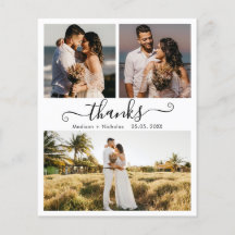 Budget Hochzeit dank Script Foto Collage Card