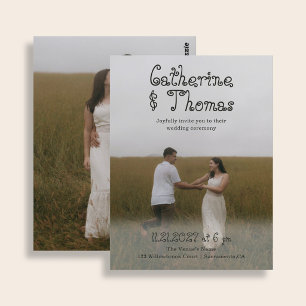 Budget-Hochzeit Fancy Rustic 2 Foto Postkarte