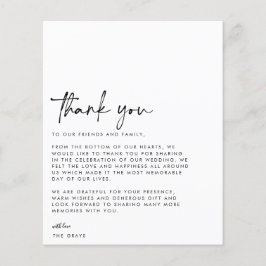 BUDGET Hochzeit Foto Danke Karte