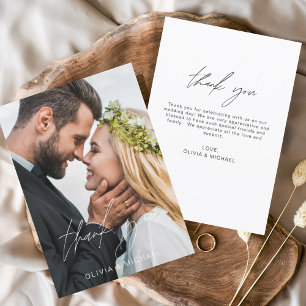 Budget Hochzeit Handgeschriebenes Dankeschön Foto Flyer
