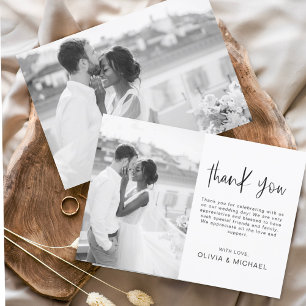 Budget Hochzeit Minimalistisches Foto Vielen Dank 