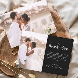Budget Hochzeit Minimalistisches Foto Vielen Dank  Flyer