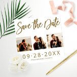 Budget Hochzeit speichern Datum 3 Foto Collage<br><div class="desc">BITTE BEACHTEN SIE: Dieses Budget beinhaltet Save the Date keine Umschläge,  kann auf 12x18 Einladungen oder Postkarten übertragen werden.</div>