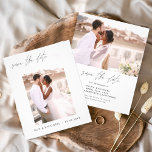 Budget Hochzeit Speichern Sie das Date Foto Minima Flyer<br><div class="desc">Budget Hochzeit Speichern Sie die Datumskarten,  die ein Foto auf der Vorder- und Rückseite haben. Die Save the Date-Karten enthalten eine moderne,  handgeschriebene,  kursive Schriftzeichen-Typografie,  die elegant,  einfach und modern nach einem einfachen Hochzeitstag-Fest zu verwenden sind.</div>