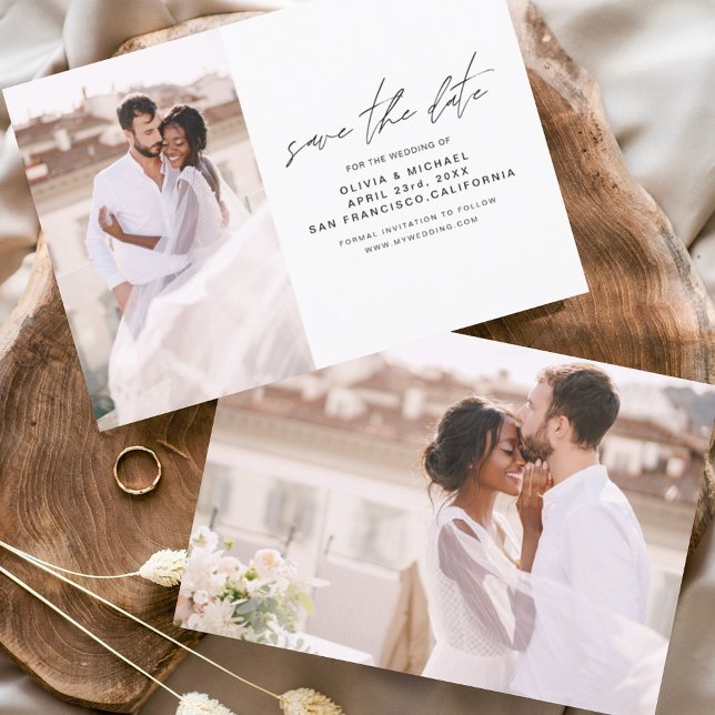 Budget Hochzeit Speichern Sie den Date Foto Flyer (Von Creator hochgeladen)