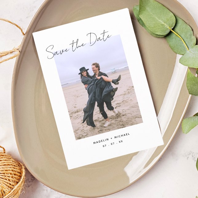 Budget Hochzeit Speichern Sie den QR-Code-Fotokart Save The Date (Von Creator hochgeladen)