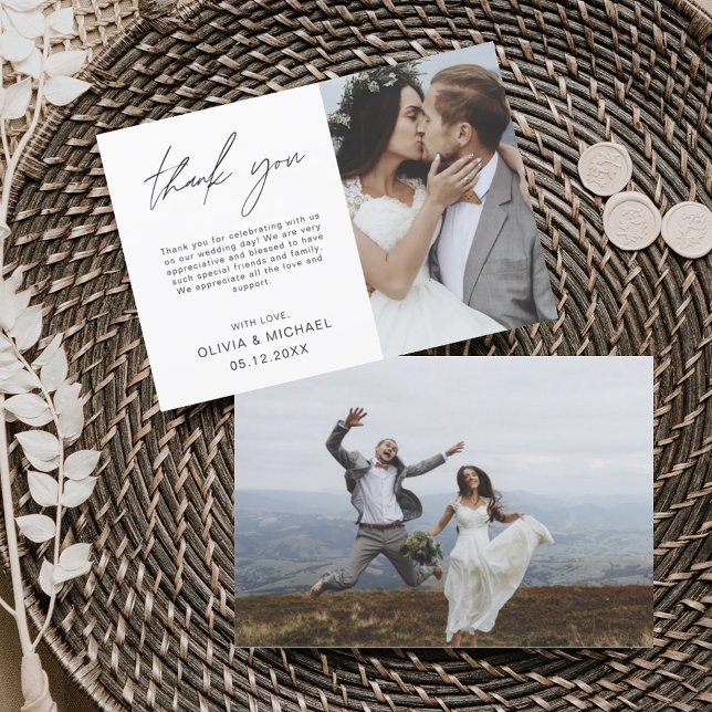 Budget Hochzeit Vielen Dank Foto Minimalistisch (Von Creator hochgeladen)